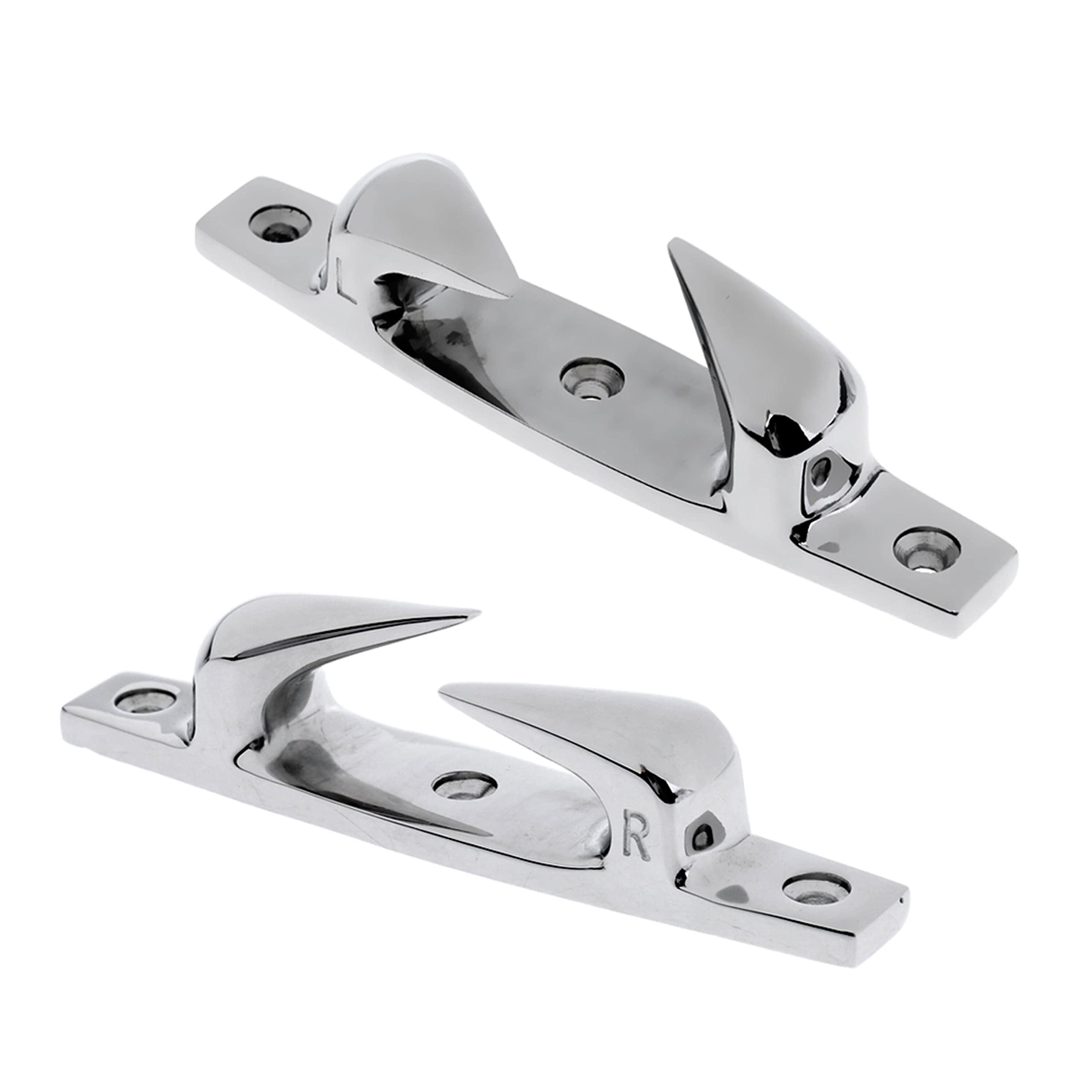 Pair of Marine Dock Cleat Chock,119mm 4.69inch Heavy Duty 316 Stainless Steel Boat Fairlead Cleat Chock Mooring Cleat Car Accessories Premium- Left and Right Each