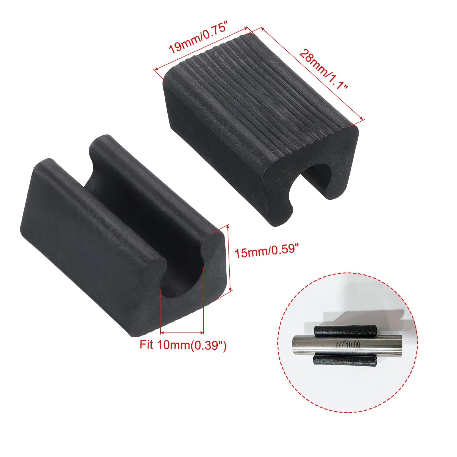 PATIKIL 10mm Rectangle Chair Leg Cover - Image 2