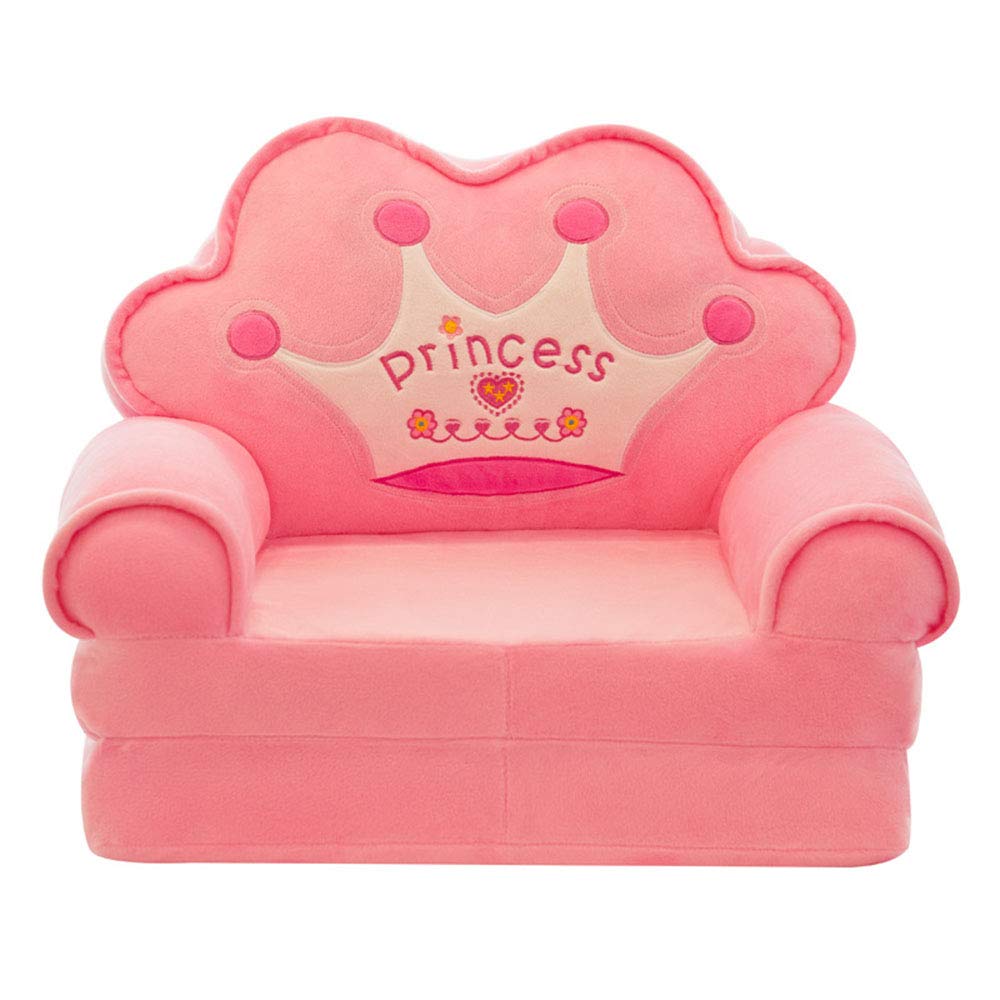 Kindersofa Rosa Krone Falten Sofa Waschbar Plüschtiere Babysitz Kindergarten Schemel Multifunktion Stuhl Kindermöbel Haus Dekoration Kindertag Geburtstag Weihnachts Geschenk,Rosa