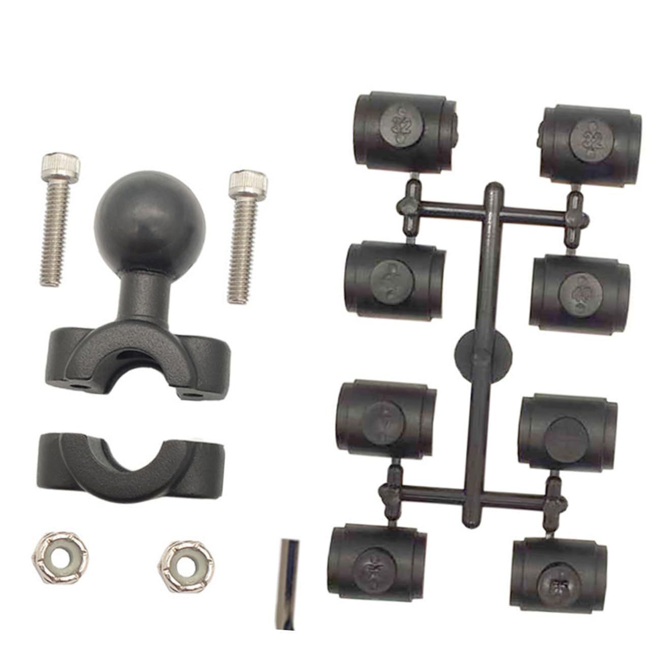 INOOMP 2pezzi Supporto Multifunzionale Per Cellulare Da Porta Gps Per Manubrio Montaggio Facile Design e Sicuro Nero