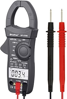 Digital Clamp Meter, HOLDPEAK 570N Multimeter 6000 Counts with Voltage, Inrush AC Current, Resistance Test Auto Ranging DC/AC Voltage Current, Diode Test, Capacitance, Temperature, Frequency, MAX/MIN