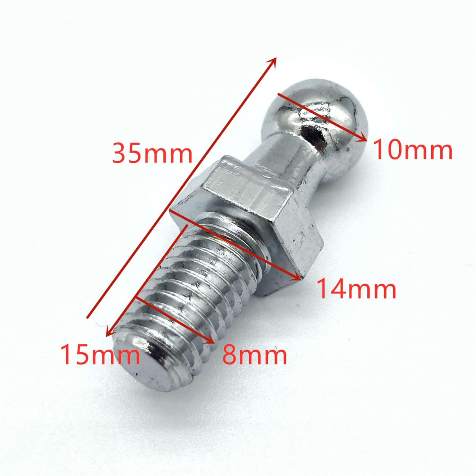 Stud Ball 4-Piece Gas Spring Connector Set - M8 Female Thread Lift ...