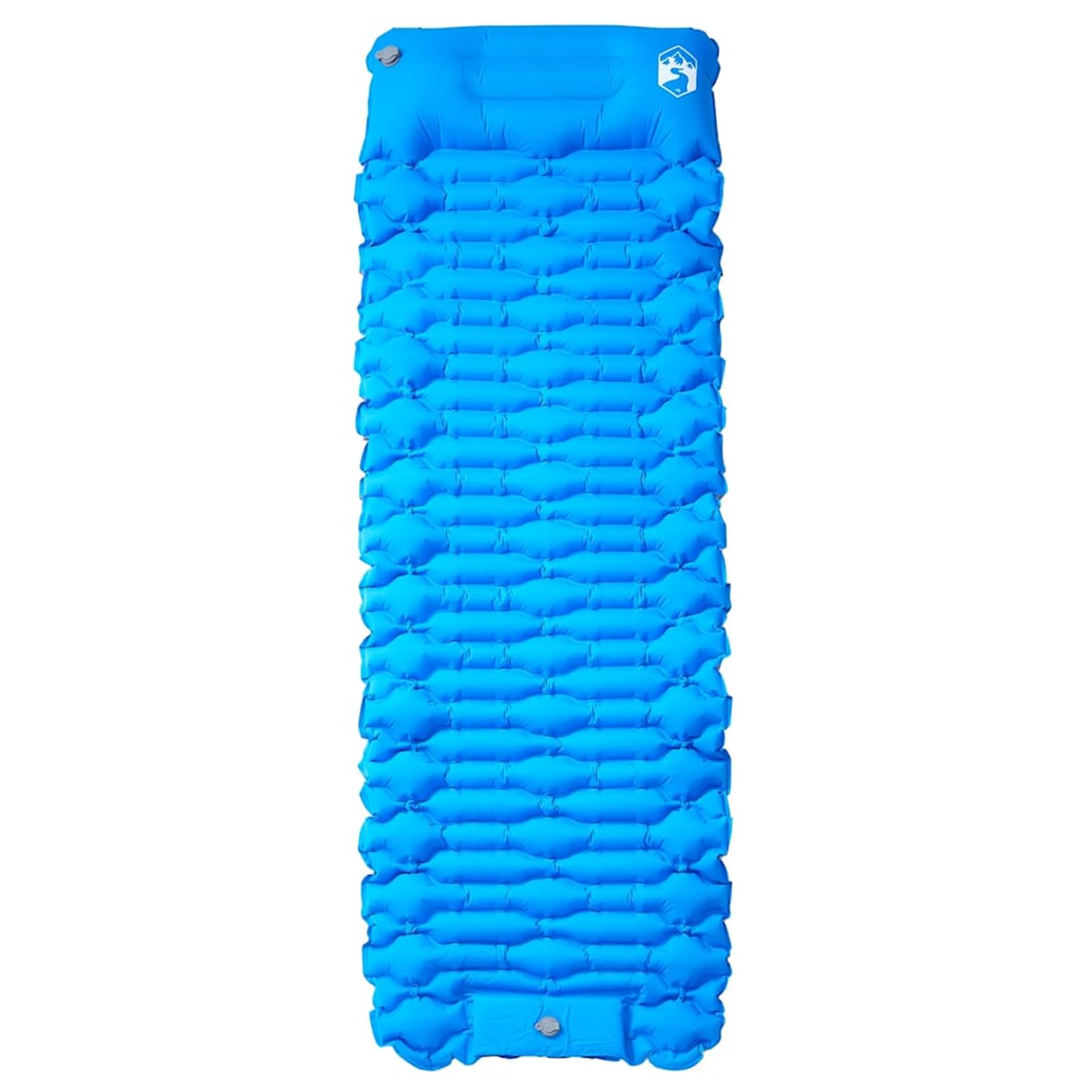 Selbstaufblasende Isomatte, Camping-Luftmatratze, 40D-Nylon mit TPU-Beschichtung, Blau und Hellgrau, 193 x 66 x 6 cm, für Outdoor, Reisen, Wandern und Camping 4007105