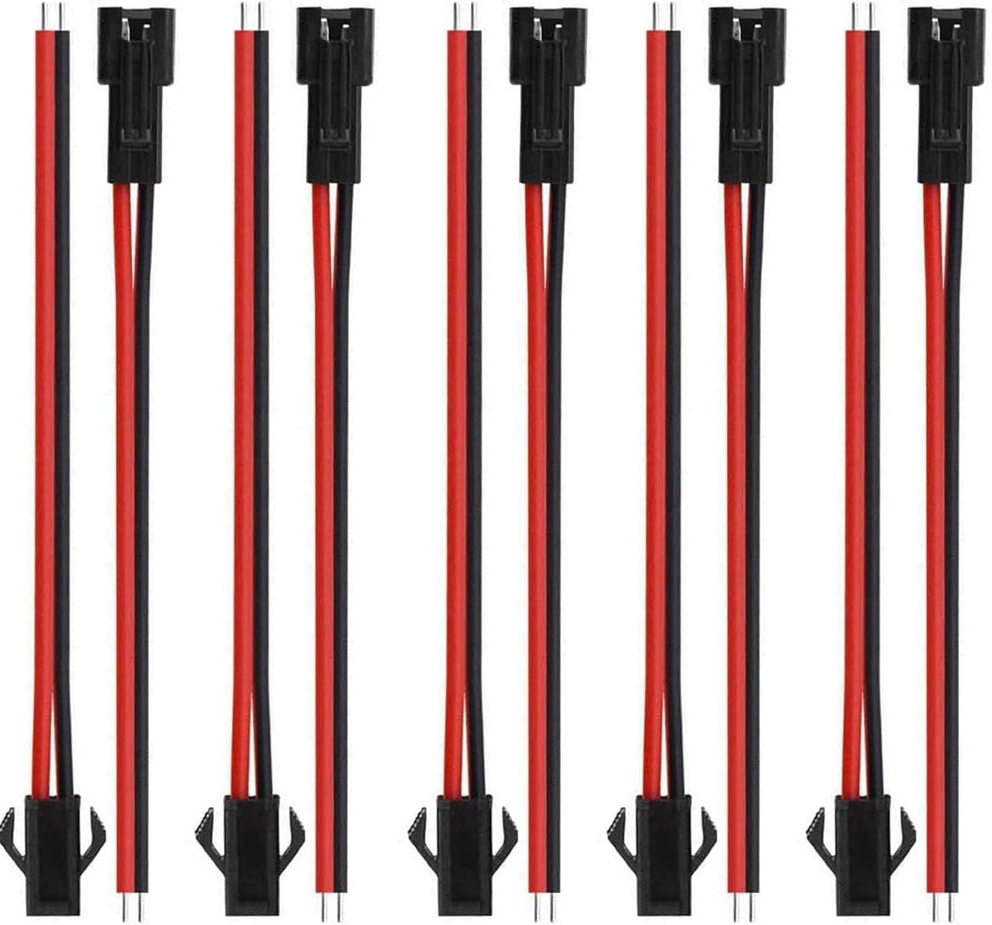 TAAPSEE 2pin JST SM Connector,Micro Male and Female Connector Adapter Plug,Red Black Terminal Connector Cable with 15CM 20AWG Wire for Arduino, LED Strip Lights (5 Sets) (B0CJP7LW5V) Amazon Price History, Amazon Price Tracker