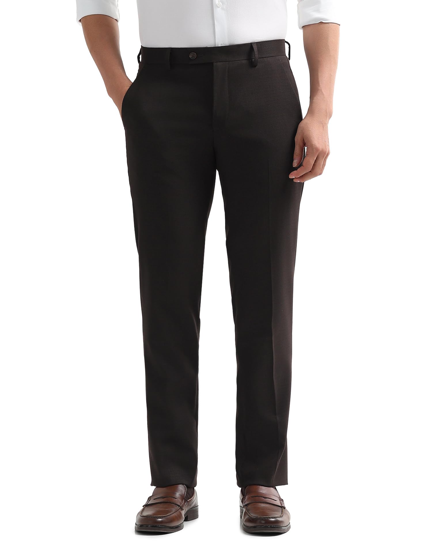 arrow Men Brown Formal Trouser_ARAEOTR2070-picture-28