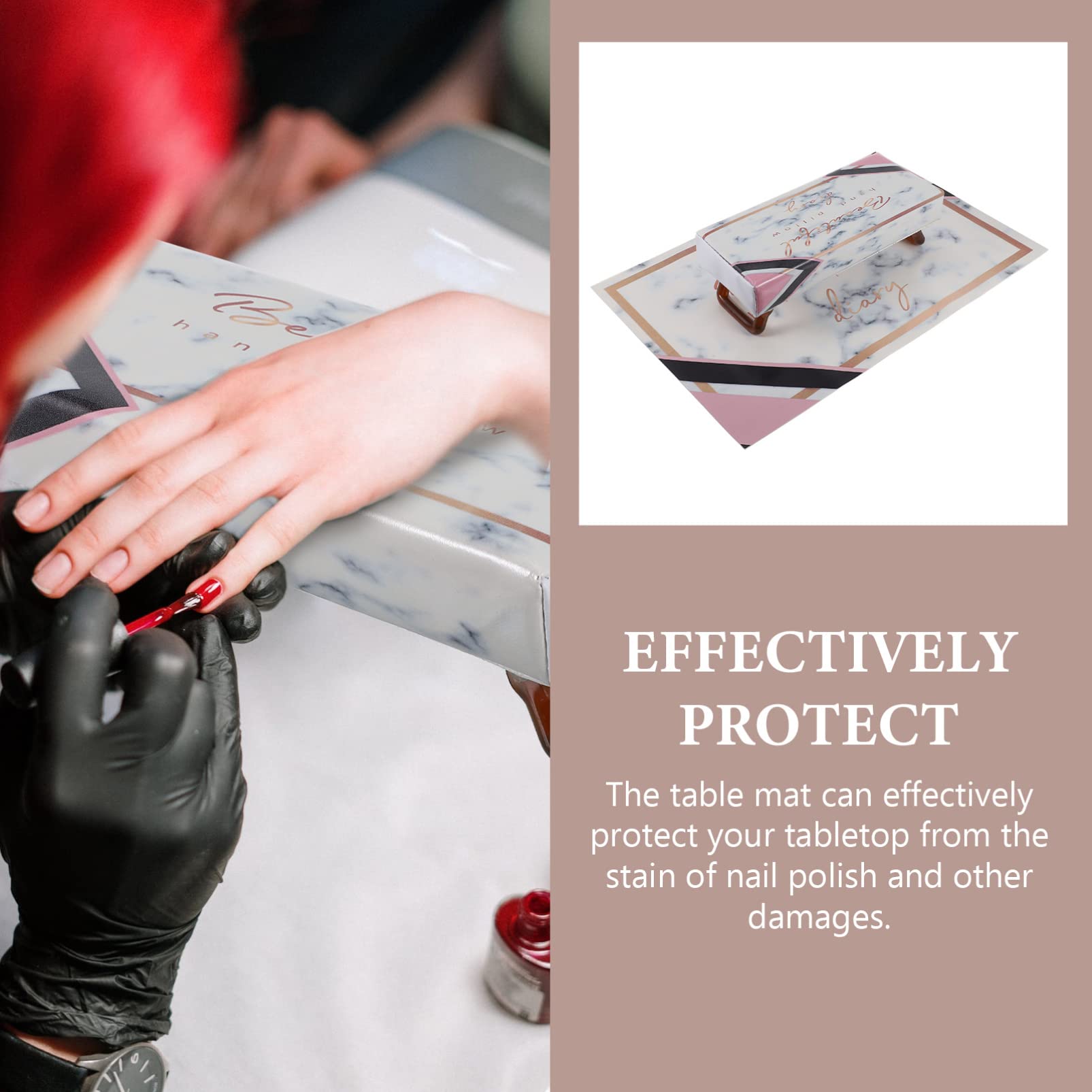Cuscino PU Supporto Poggiamano, Pieghevole per Manicure