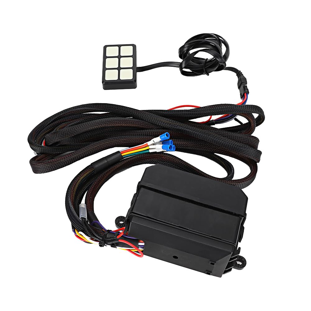 YUYTE Elektroniczny System Przekaźników 6-krotny z funkcją termiczną do Samochodów Ciężarowych i łodzi Łatwa Instalacja za pomocą Skrzynki Przekaźnikowej