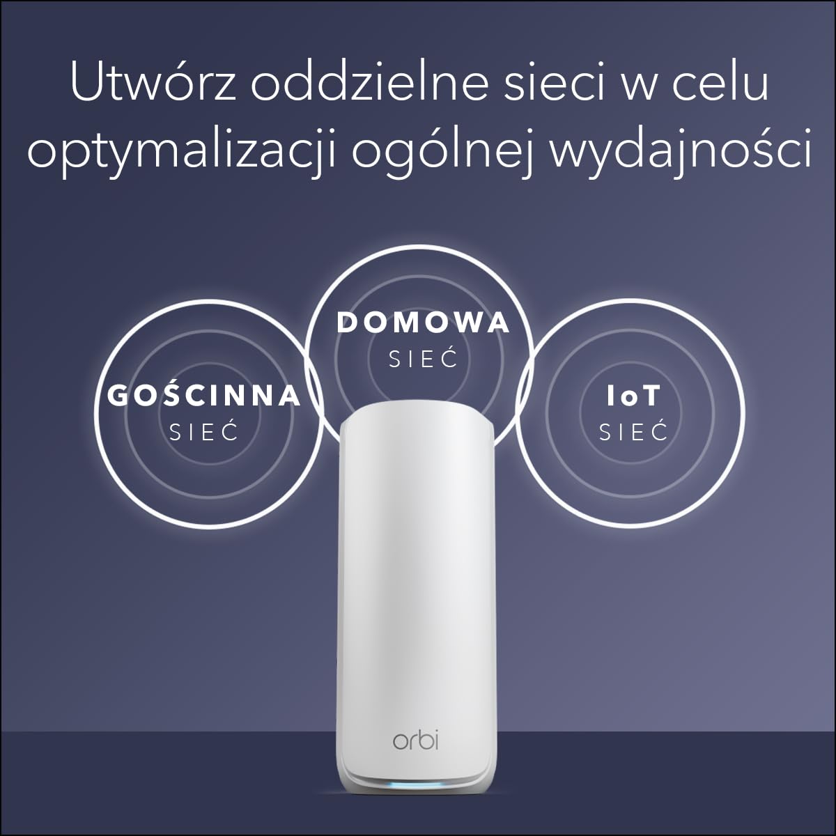 NETGEAR Orbi Trójpasmowy system WiFi 7 Mesh (RBE872) – router + 870 wzmacniacz sygnału satelitarnego, funkcje bezpieczeństwa, do 21 Gb/s, pokrywa do 400 m2, 150 urządzeń, port 10 Gb/s, BE21000