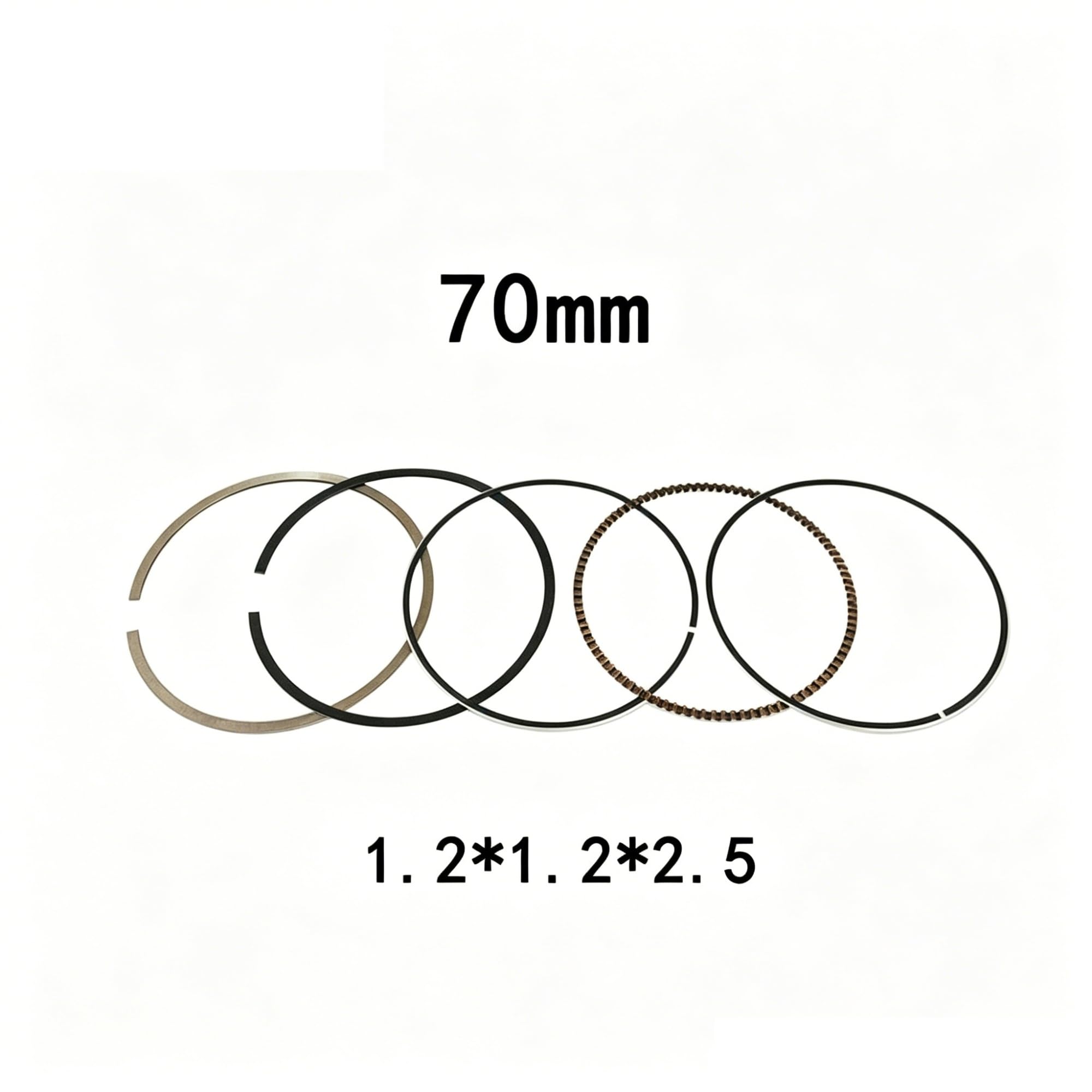 Fasce Elastiche Kit Fascia Elastica Per Pistone Big Bore Da 16 Mm Con Perno Da 70 Mm Per CG250 A CG300 300cc Pistone
