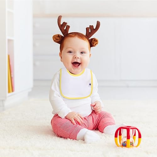 Miniatura 6 de Baberos impermeables para niñas, niños, babero unisex de algodón sólido de punto para bebés