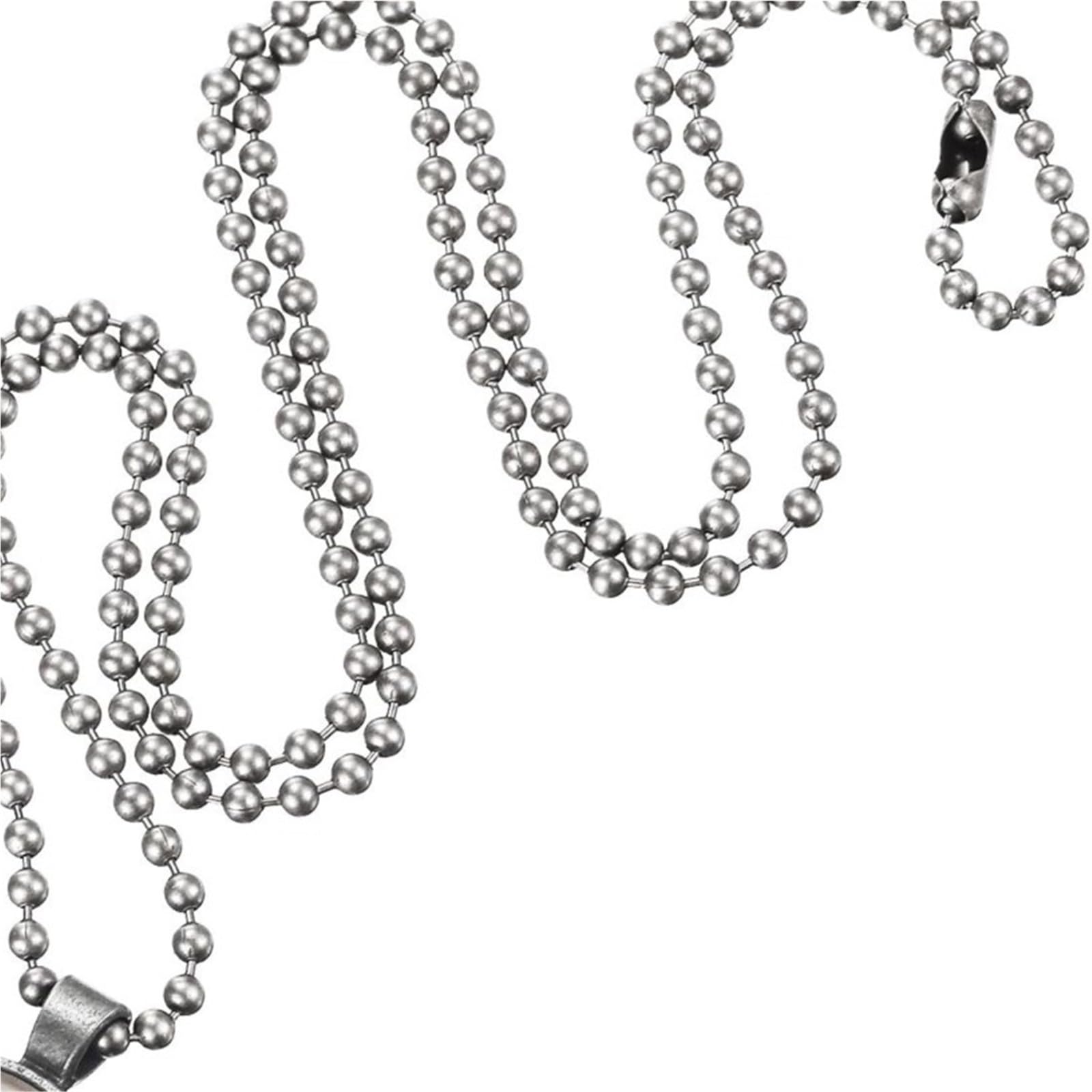 Łańcuszki kulkowe, Łańcuch kulkowy ze stali nierdzewnej o długości 20 metrów z 200 sztukami pasujących złączy(2.4mm ball chain)