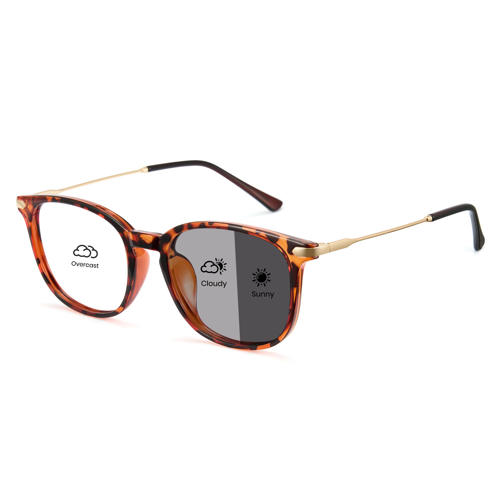 Cyxus Gafas Fotocromáticas para Hombres y Mujeres Protección UV y Bloqueo de Luz Azul 8354