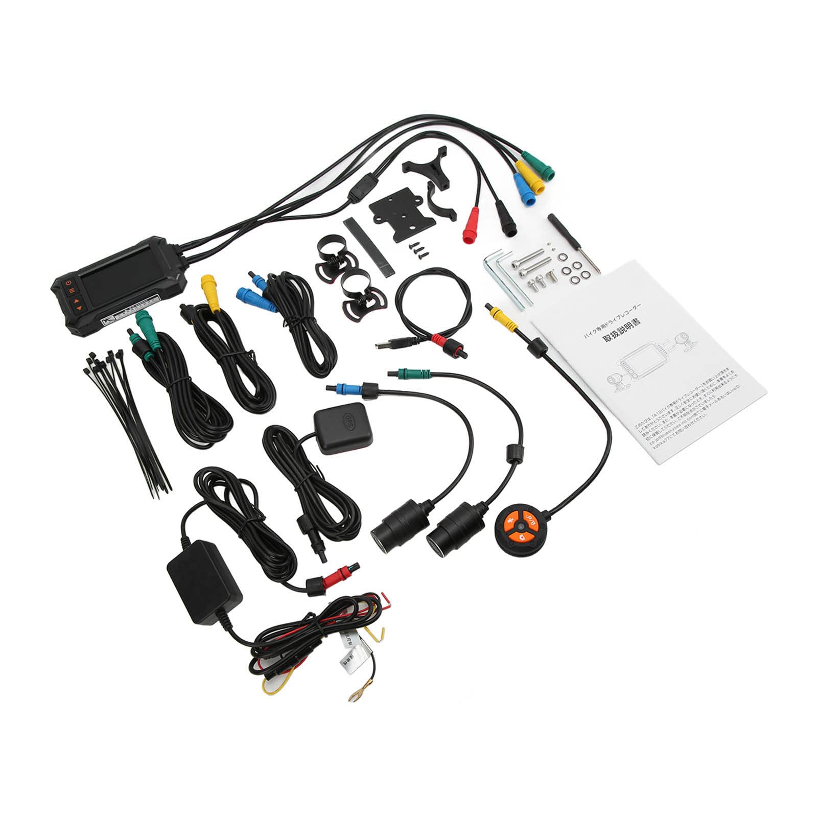 Rejestrator Jazdy Motocyklem ABS Metalowa Kamera na deskę rozdzielczą Motocykla Podwójny 1080P 150 Szerokokątny WiFi GPS IP67 Wodoodporny dla Dojeżdżających do Pracy Kierowców Turystycznych