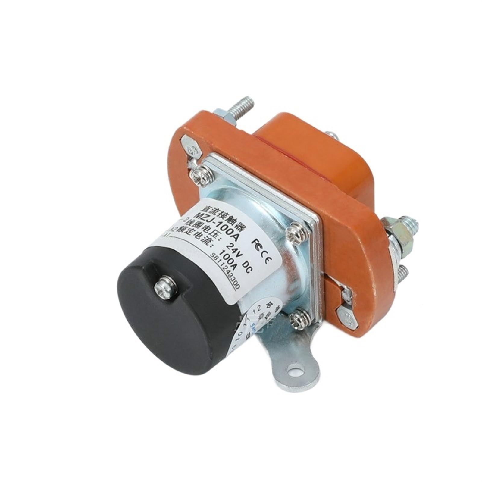 Contacteur ZJ100A 1NO à ouverture normale 12V 24V 36V 48V 60V 72V 100A DC(12V)