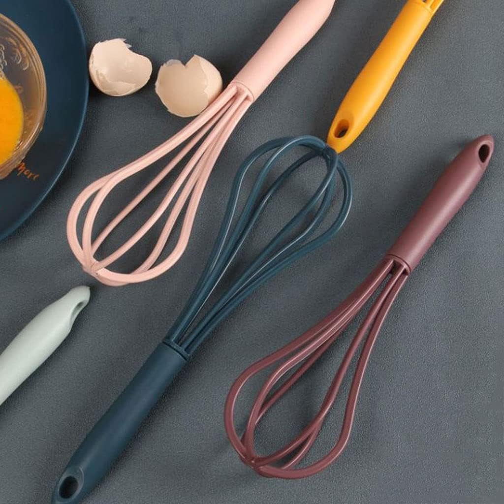 Whisks for Cooking Plastic Whisk Kitchen Wisks for Cooking Blending Whisking Beating and Stirring Ballon Wire Whisks Set of 3, Non-stick Hand Tiny Cookware Whisking Whisk (Color : C) (A+B+C)