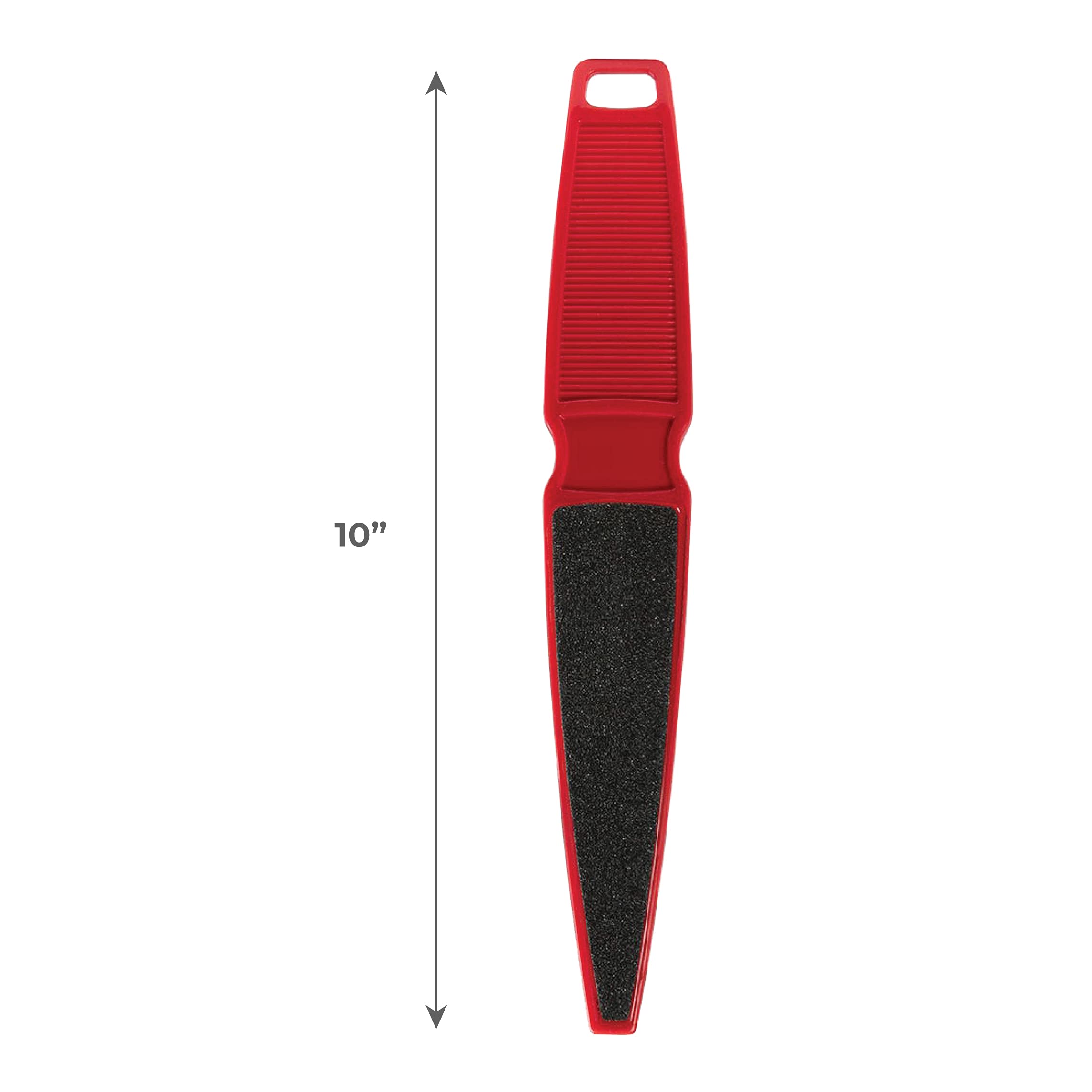 Lima de pie de paleta de pedicura, lima de pie de doble cara para talones, desechable y desinfectable, grano 80/120, rojo, paquete de 12 4