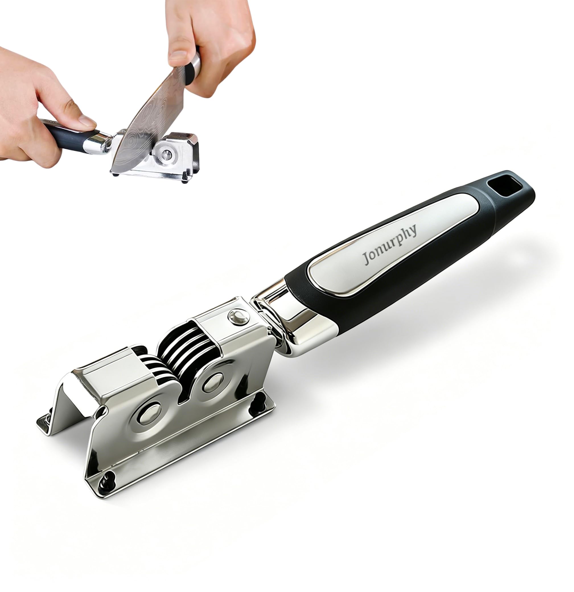 Simply Manual Knife Grinder, Rotating Steel Wheel Grinder, Kitchen Tools-image-15