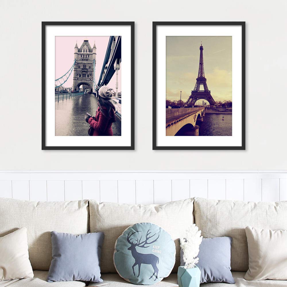 Bilderrahmen Personalisiertes Geschenk Massivholz Einfache Wand 26,5 × 38 cm Weiß