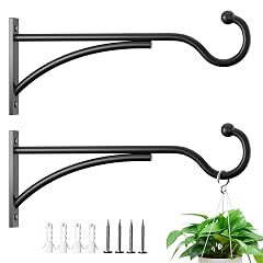 11 Inch 2 Pack Heavy Duty Plant Hangers Outdoor Metal Plant Brackets for Hanging Baskets Plant Wall Hooks