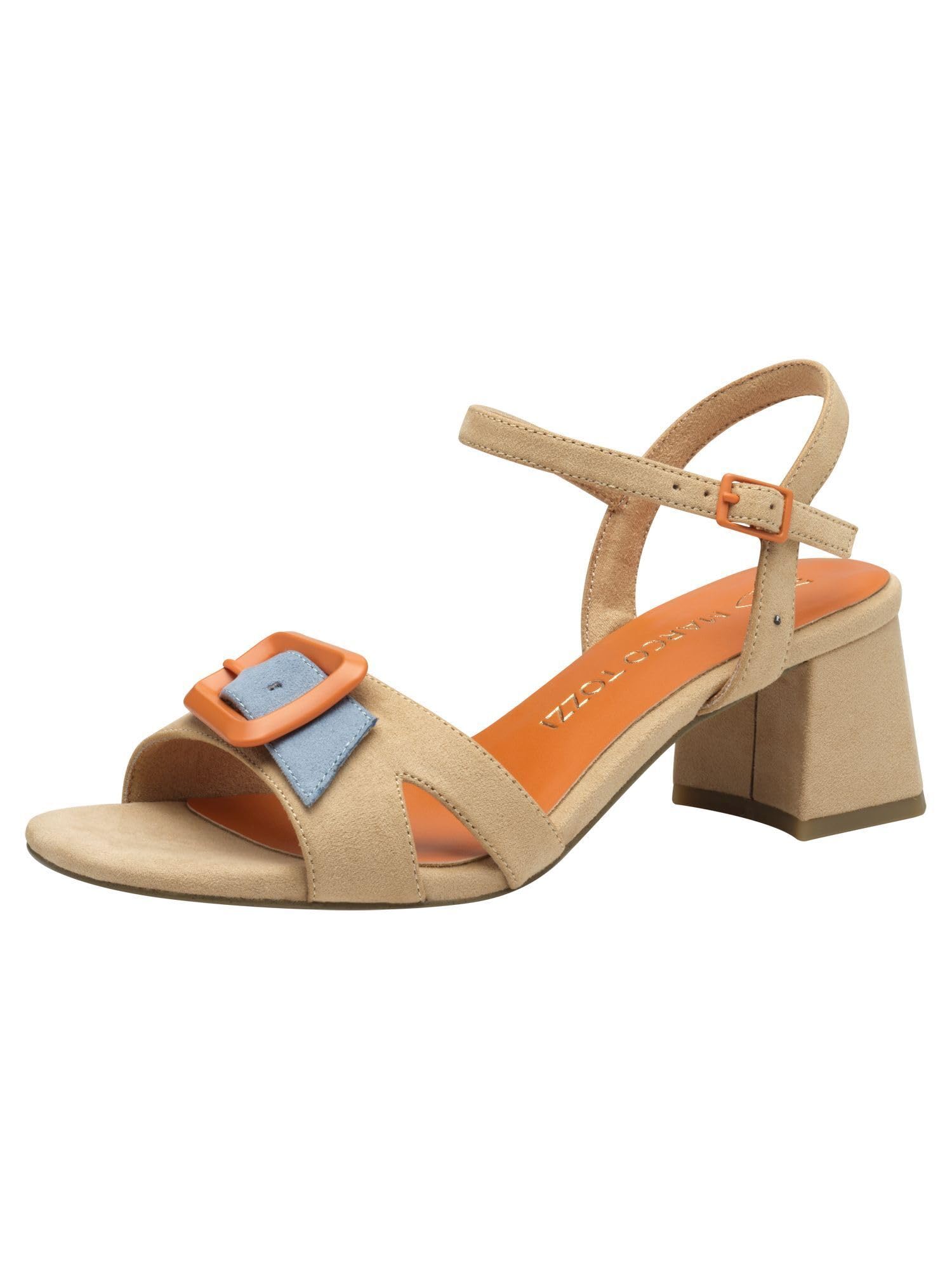 MARCO TOZZI Women Sandal Soft Feel Me Footbed Soft Lining Summer, Beige (Biscuit Comb), 8.5 UK