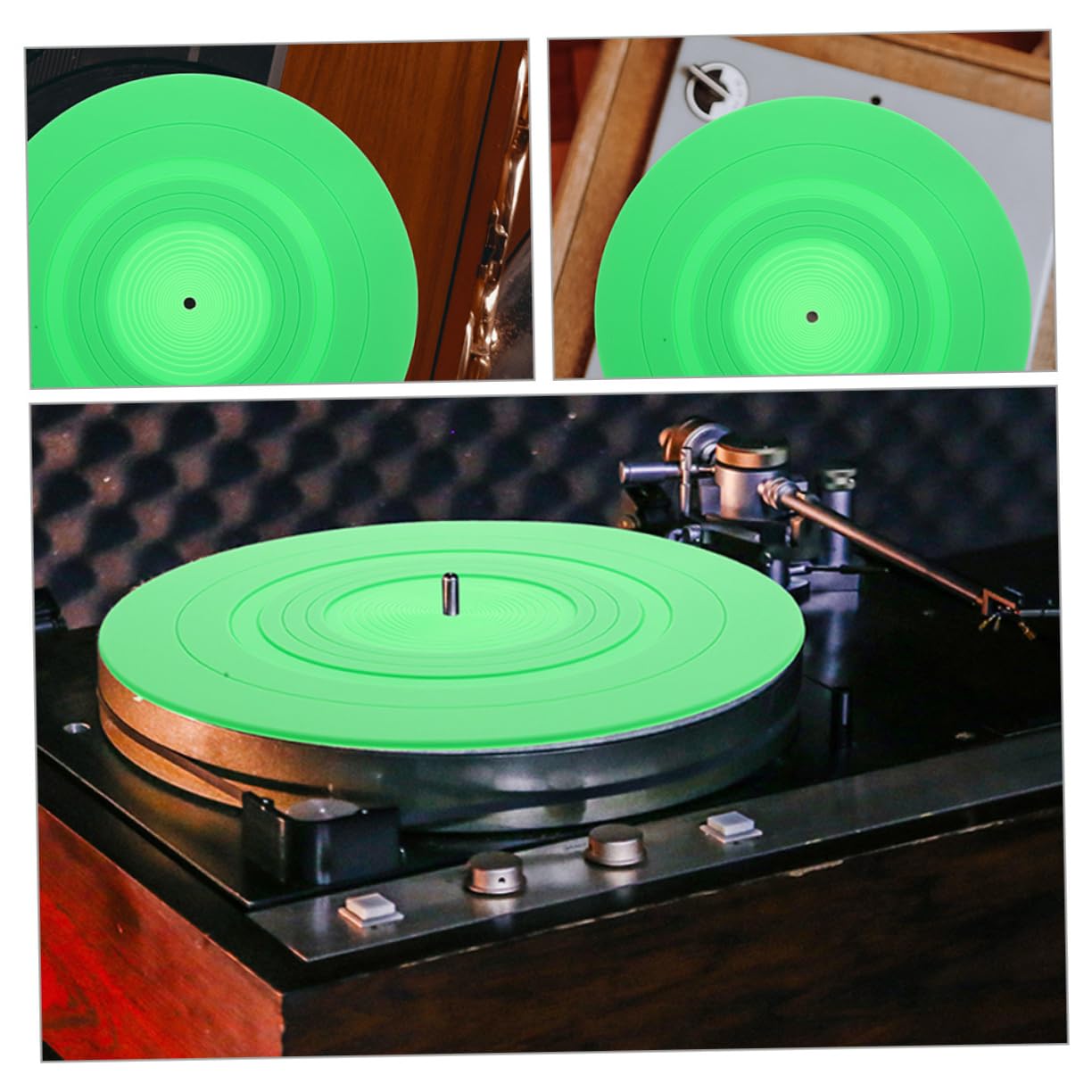 Vaguelly 2stücke Vinylmatte aus Silikon für Plattenspieler Ersatzmatte für Schallplattenschutz Plattenspielermatte Schutzmatten für Vinyl-schallplatten