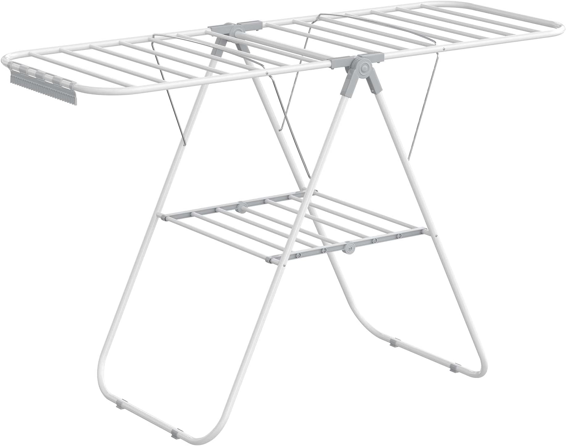 HoneyCanDo Heavy Duty Gullwing Drying Rack, White Metal