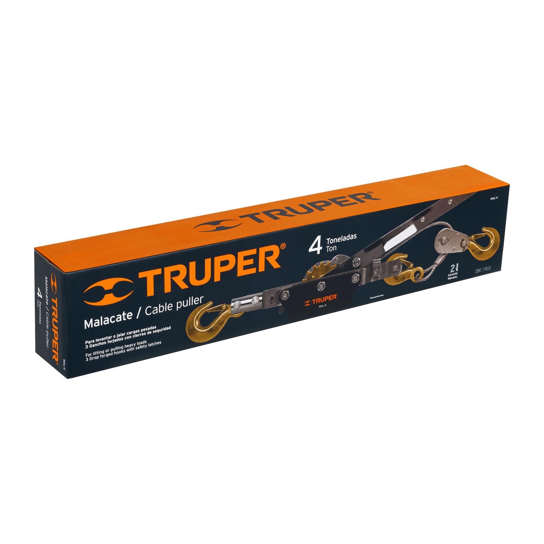 TRUPER MAL-4 4-Ton Dual Gear Ratcheting Power Puller