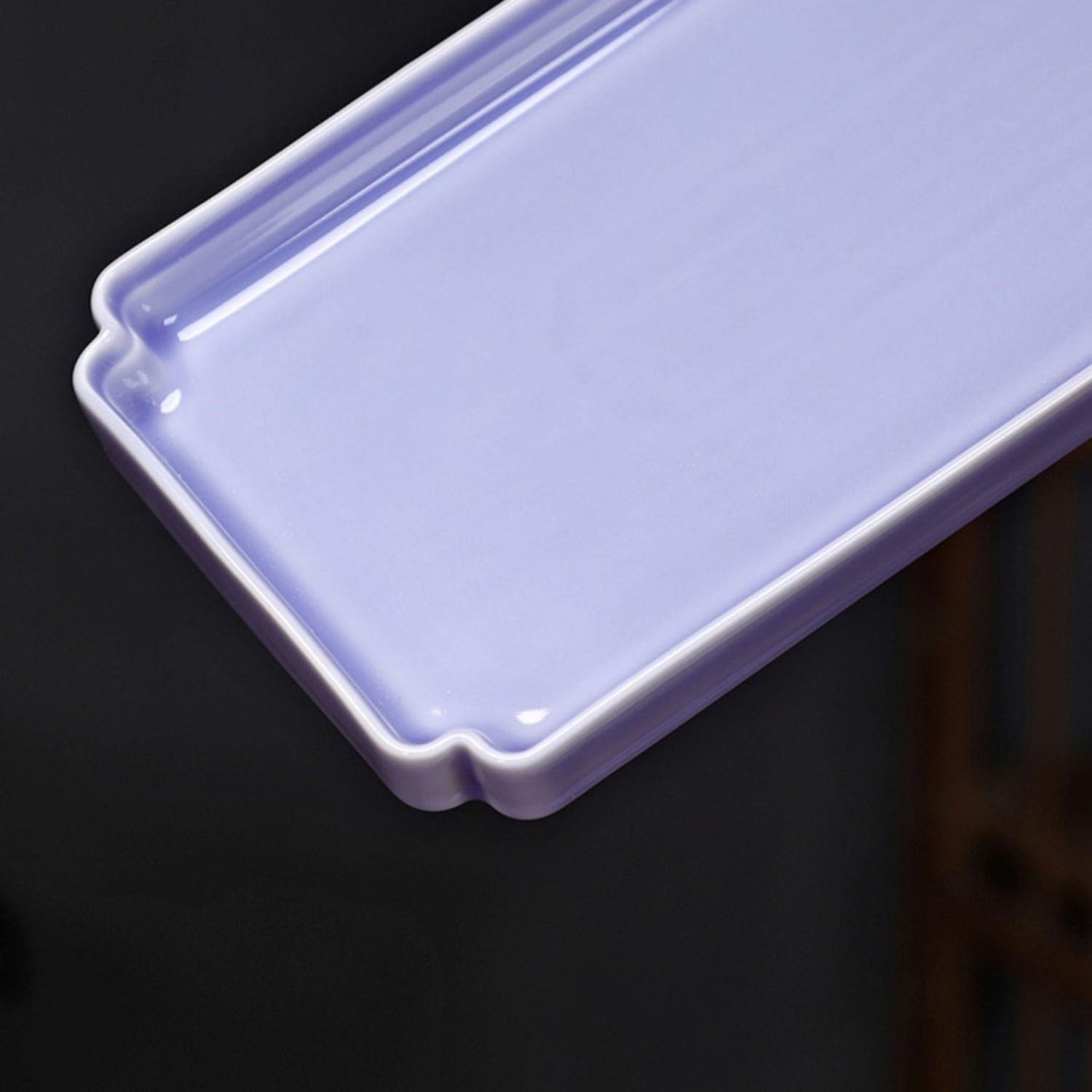 Bandejas Servir Comida Bandeja de cerámica Estilo Chino, Bandeja Rectangular for merienda té la Tarde, for Pastel y Fruta, for refrigerios Mesa Cama