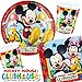 Procos – Set di stoviglie per feste, 40 pezzi, 10 piatti, 10 bicchieri e 20 Tovaglioli per compleanno bambini e feste, motivo: Topolino di Disney