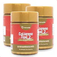 Colágeno Tipo 2 Não Desnaturado. 40mg por Cápsula. (Kit 3 und. 180 cápsulas)