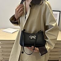 Vista 3 de Bolso de hombro con lazo de moda para mujer, bolso de mano con cremallera para citas nocturnas, viajes casuales