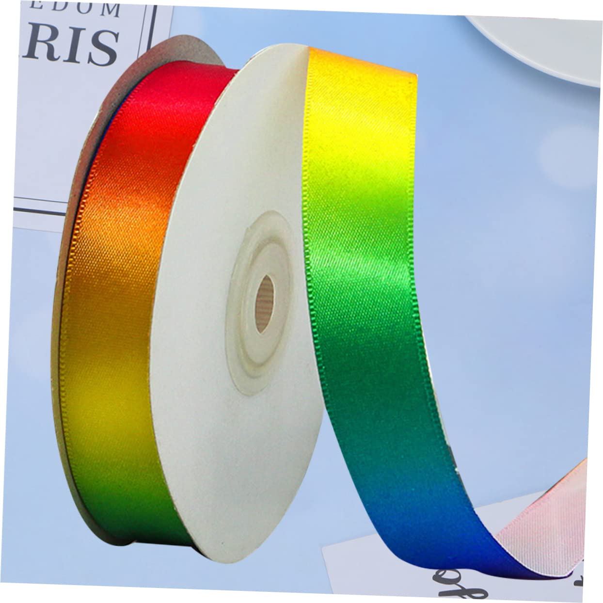 STOBOK 3rollen Bunte Polyester-rollbänder Hochdichte Regenbogen-band Für -geschenkverpackung Lang Breit Für Hochzeiten Geburtstagsfeiern Und Kreative Bastelprojekte