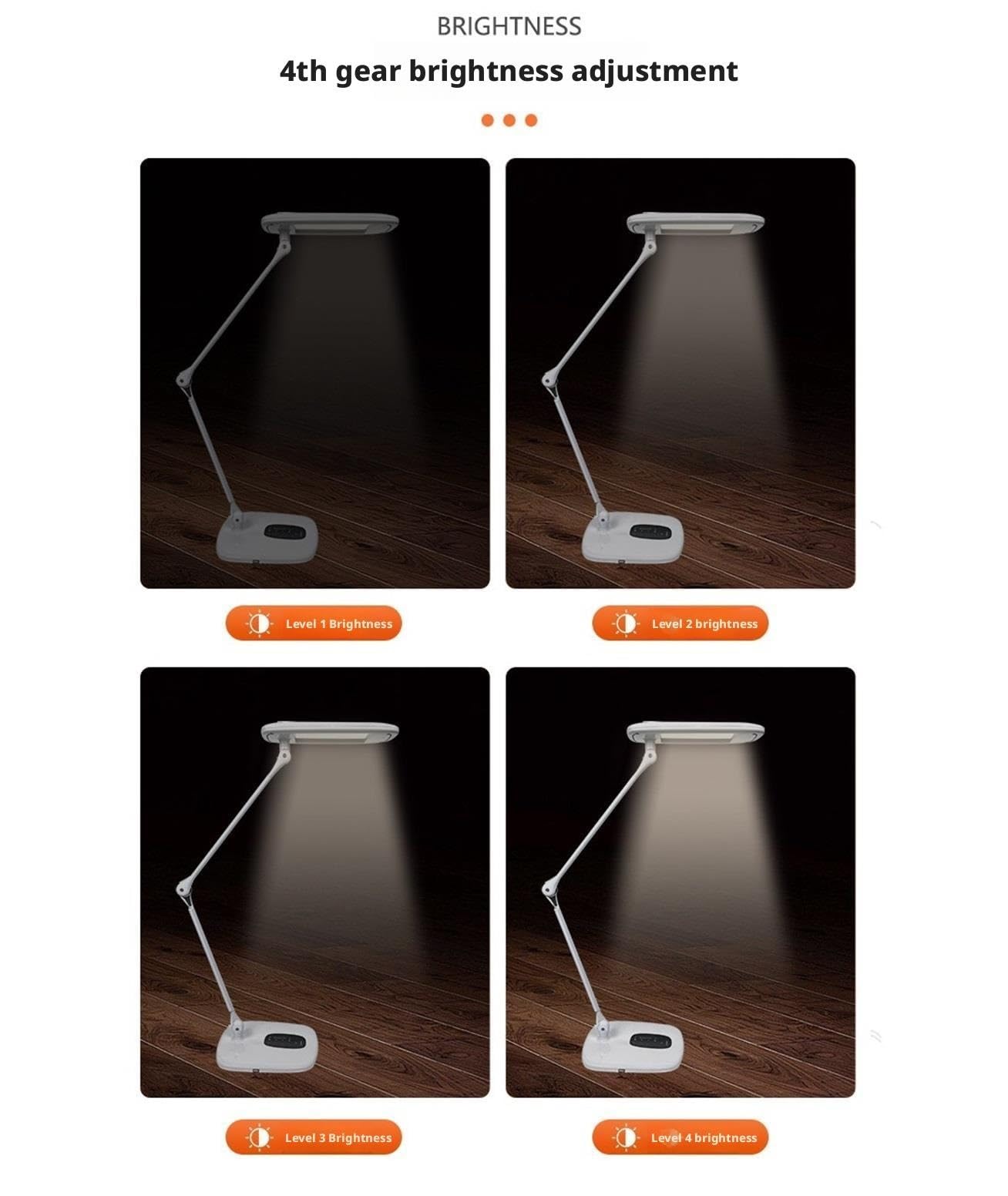 Lampa Biurkowa do Domowego Lampa Biurkowa, Ściemnialna, Z 4 Trybami Kolorów, Port Ładowania USB Lampa Stołowa do Czytania