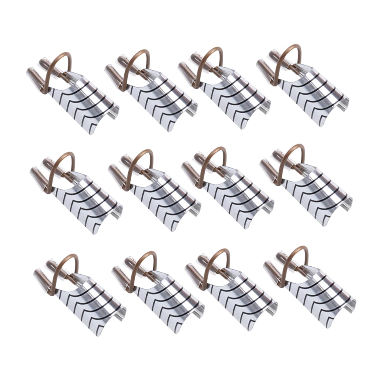Healeved 45pezzi Estensioni Per Unghie Alluminio Forme Per Nail Art Riutilizzabili Strumenti Professionali Per Manicure Gel Argento
