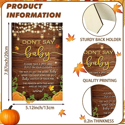 Image of Patelai 321 Pcs Little Pumpkin Baby Shower Decorations Don't Say Baby Game