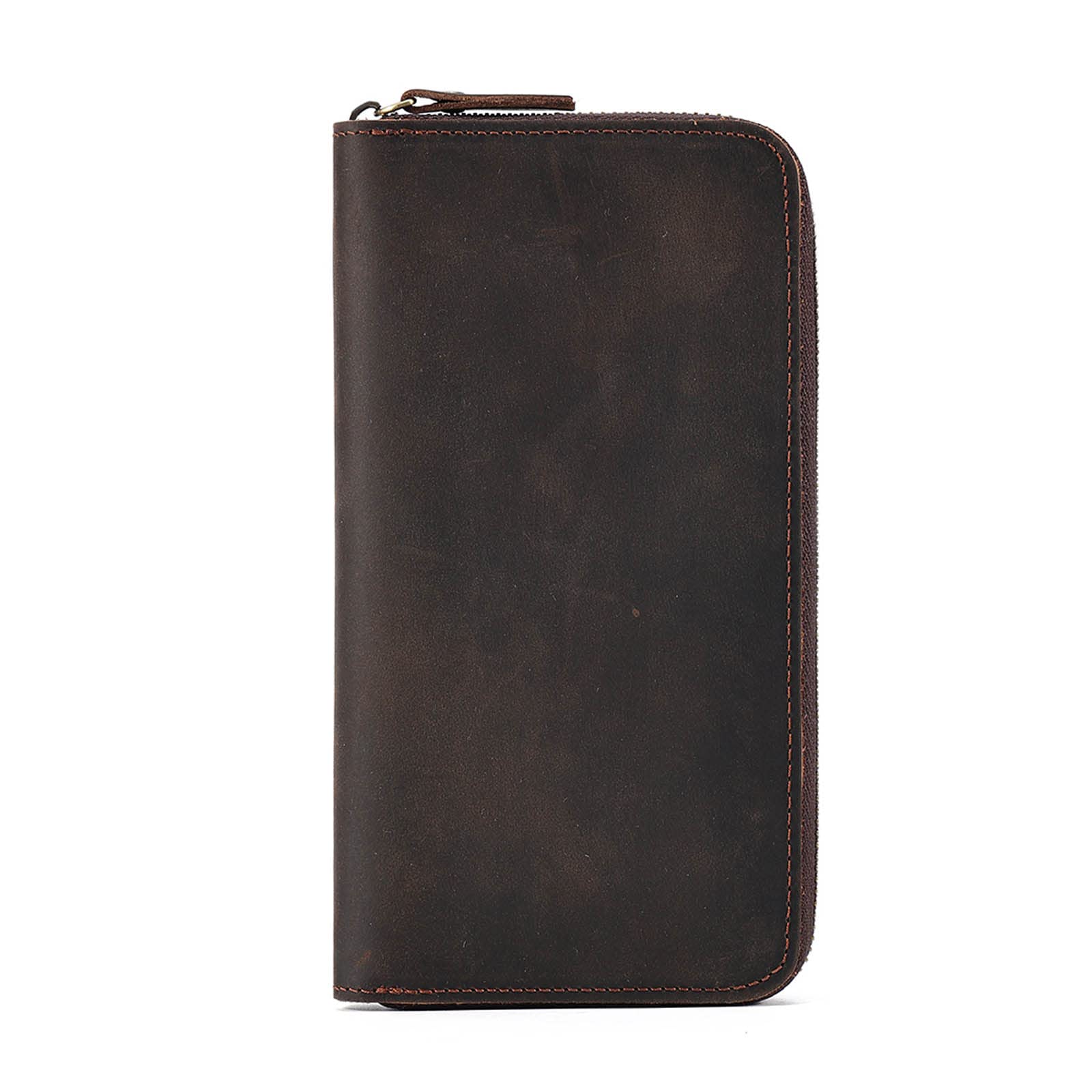 FANDARE Portafoglio Porta Carte di Credito RFID Blocking Portamonete Uomo Retrò pochette Portafogli Pelle Portafoglio con 8 Porta Carte di Credito, 2 Scomparti Banconote Portamonete Porta Tessere