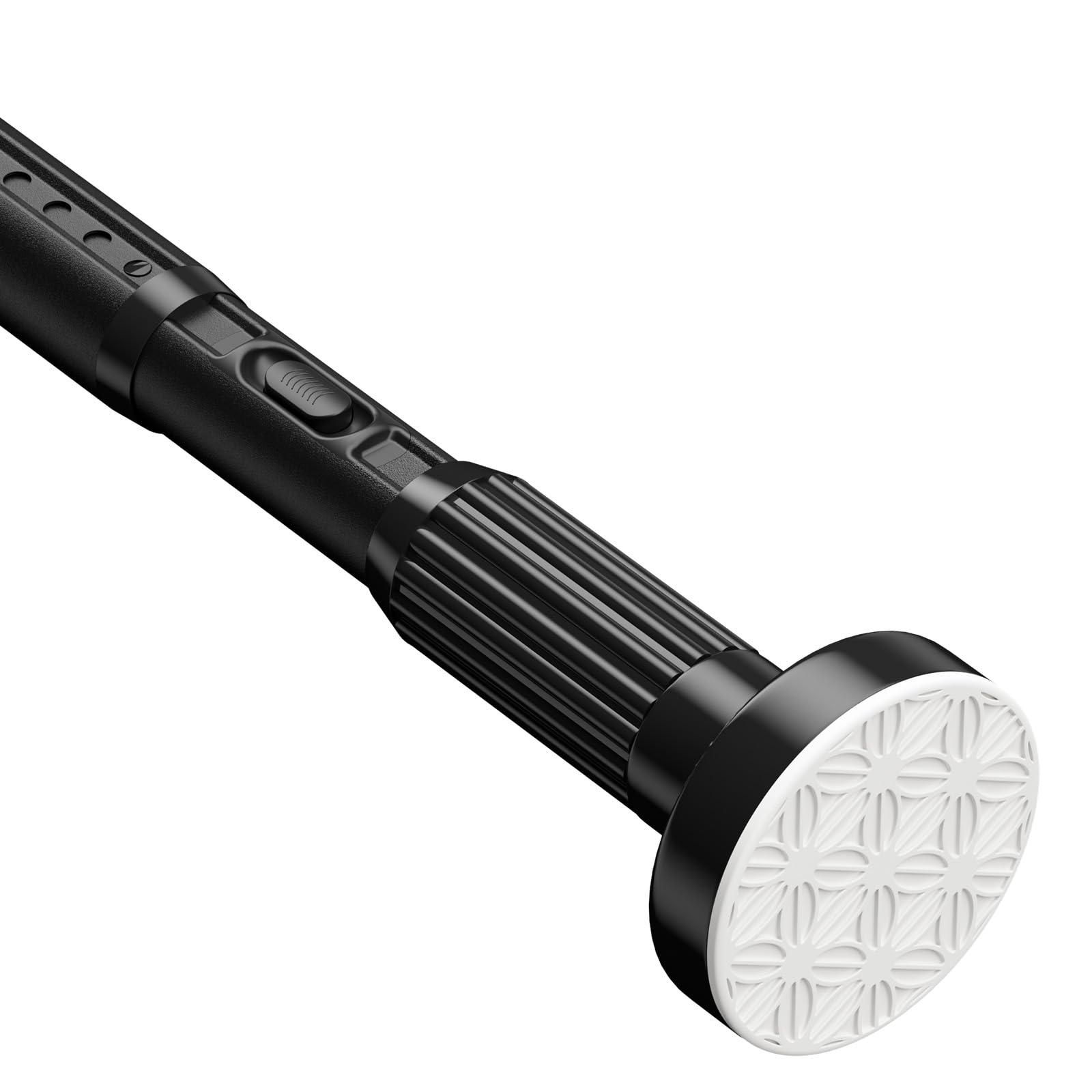 AIZESI Tringle rideau sans percage Extensible (104-422cm, Ø32mm, Noir) | Barre telescopique en acier inoxydable, adapté pour Salle de Bain Fenêtre Porte Penderie