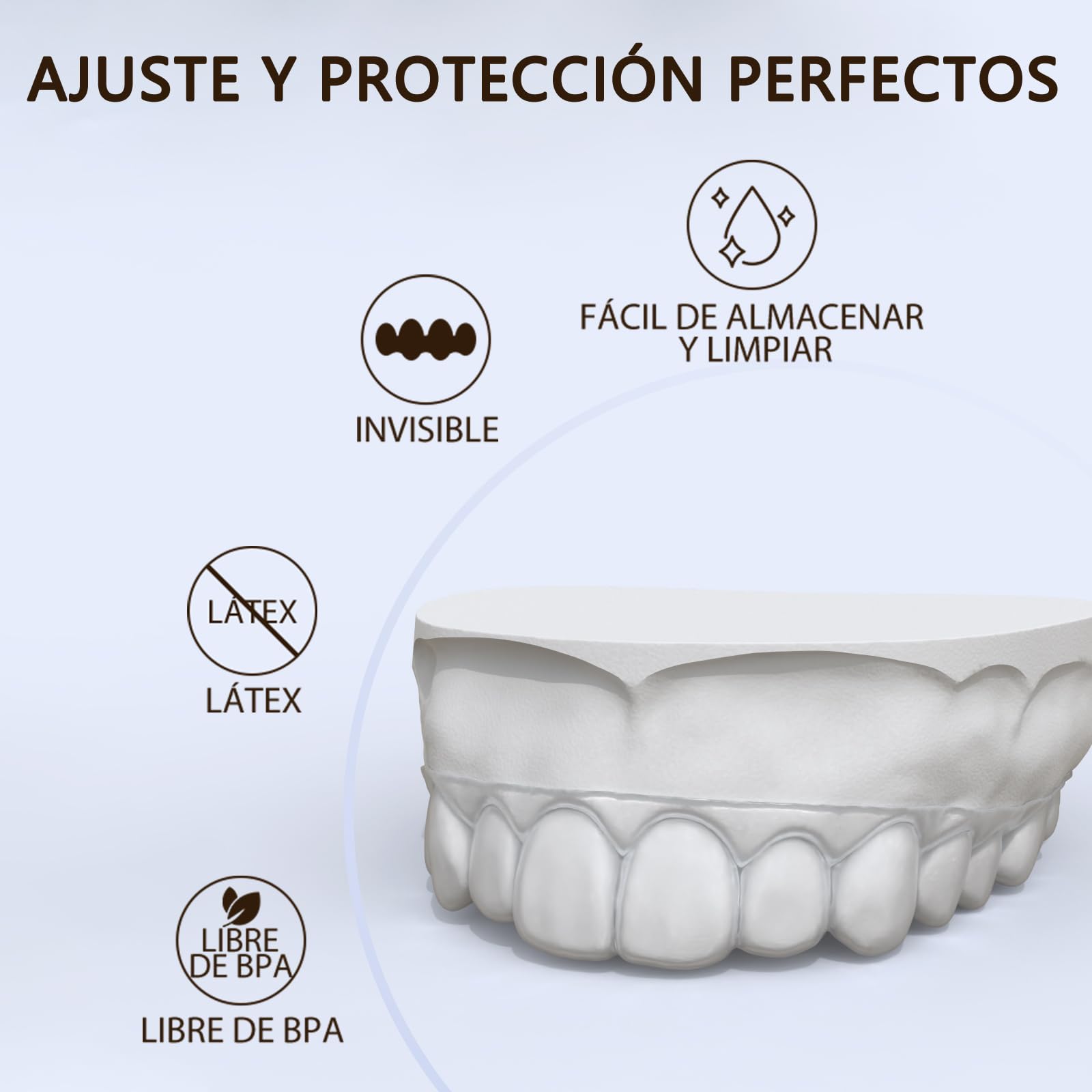 Férula descarga bruxismo personalizada (mandíbula superior)