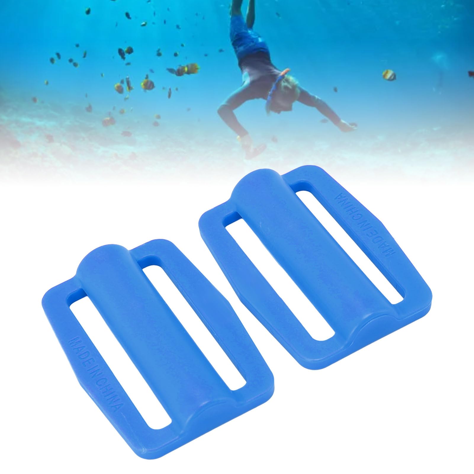 Kuuleyn 2Pcs Diving Weights,Smoother Finish Erosion Plastic Steel Dive Belt Quick Release Buckle for Scuba Diving Spear Fishing Diving Deep Sea Exploration (Blue)