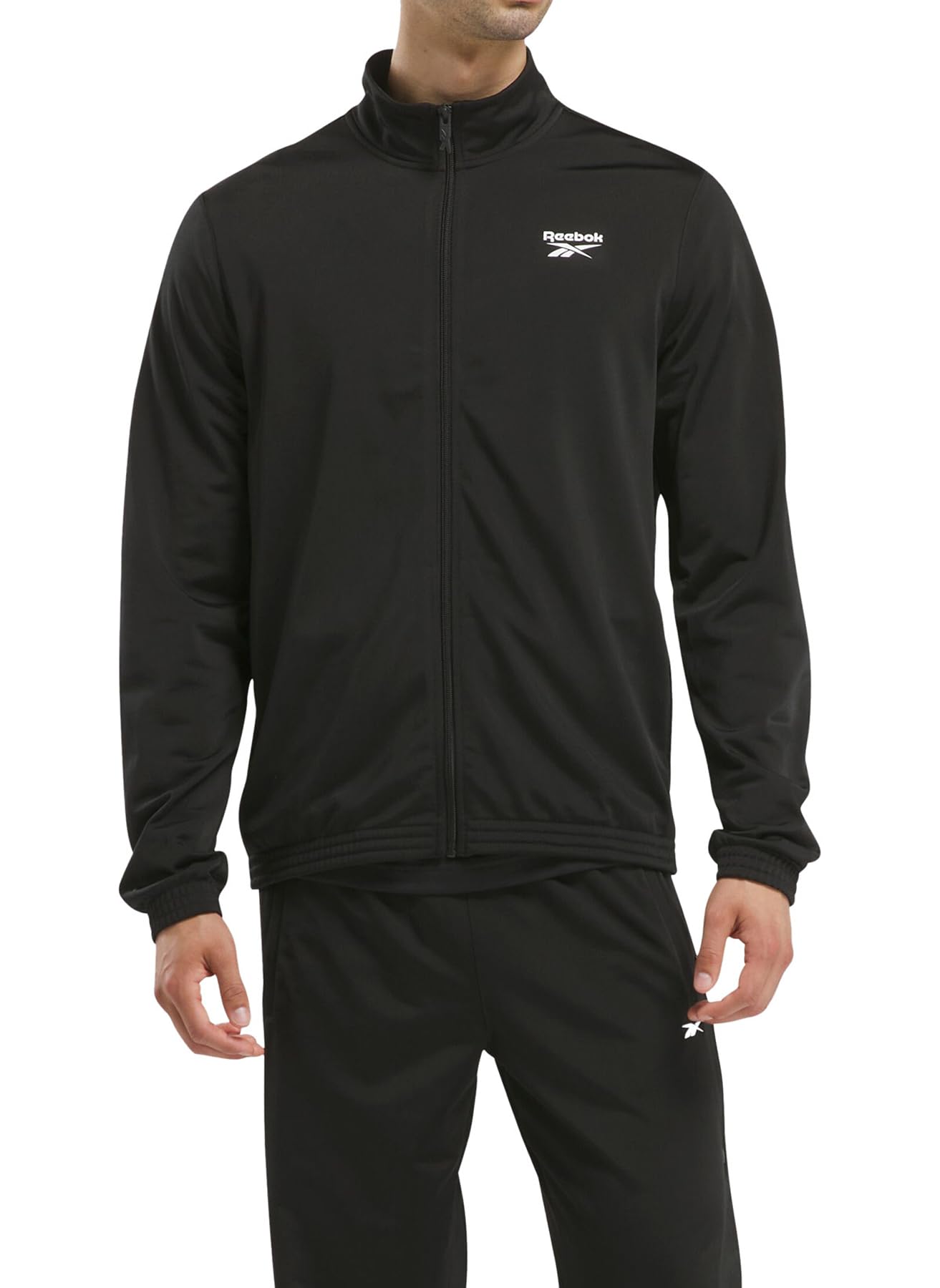 Reebok RI SMALL LOGO KNIT TRACKTOP BLACK Unisex CASUAL TRACK TOPS