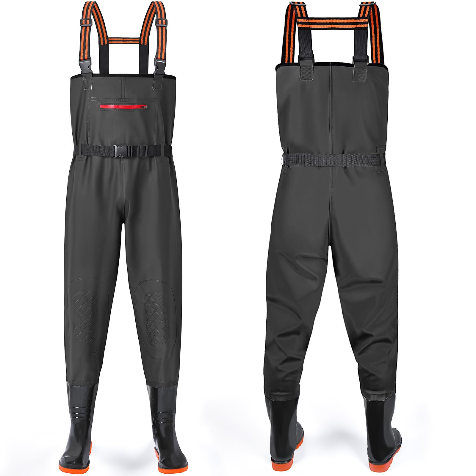 YOOHBERRYS Wathose Herren Damen, Angelhose für Erwachsene mit Stiefel, Atmungsaktive Wasserdicht Wathose für Angeln für Sport Angelliebhaber, Angeln, Wassersport, Outdoor Aktivitäten
