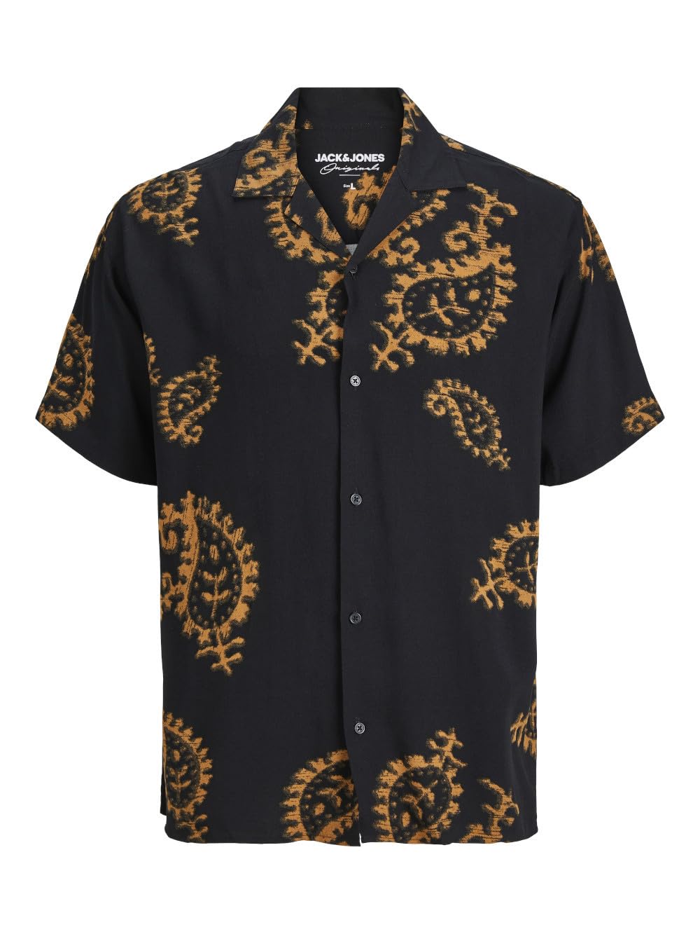 Jack & Jones Jorluke Party AOP-Camiseta SS Blk Camisa de Manga Corta, Negro, XXL para Hombre