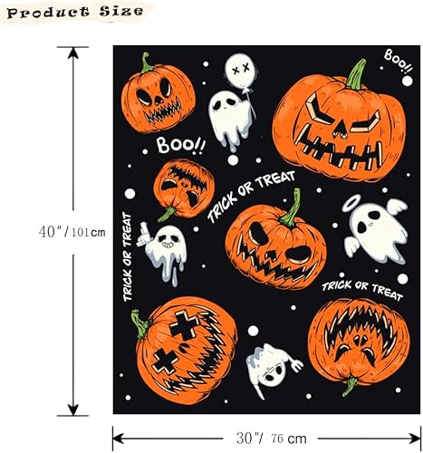 Miniatura 2 de Manta de Halloween para bebé, decoración de Halloween para niños pequeños, cuna, cochecito, manta de calabaza espeluznante manta de felpa mullida