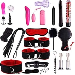 Maletin Sado Ejercicio de Suave 22-Pices-Set Bedroom Erótîcô? para adultôs Valentín Rodillas Juguetes ??sxu?lê? para Parejas Ofertas ??xu?l?? Deportes Hombres Juegôs Pl?c?r B`D`S`M P?ck Pareja Rojo