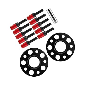 Bore Wheel Spacer, Hub Flange Plate Solid for Car(red)
