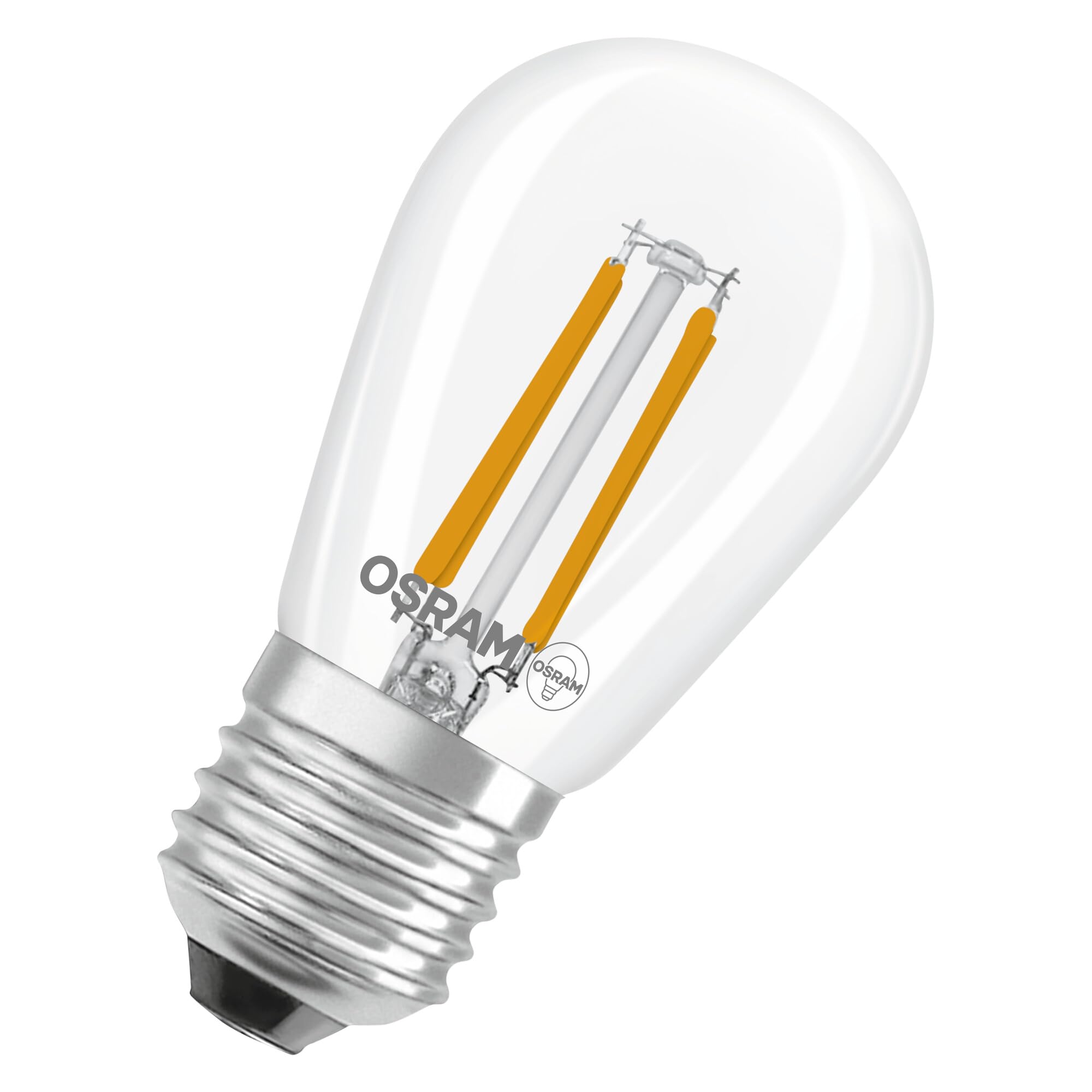 OSRAM Lámpara LED Superstar Edison ST45 DIM 3,4 W Transparente E27 | LED Superstar Mini Edison ST45 40 Filament DIM, LED Lamps, Claro, 45 mm dia, 15000 h, Paquete de 6