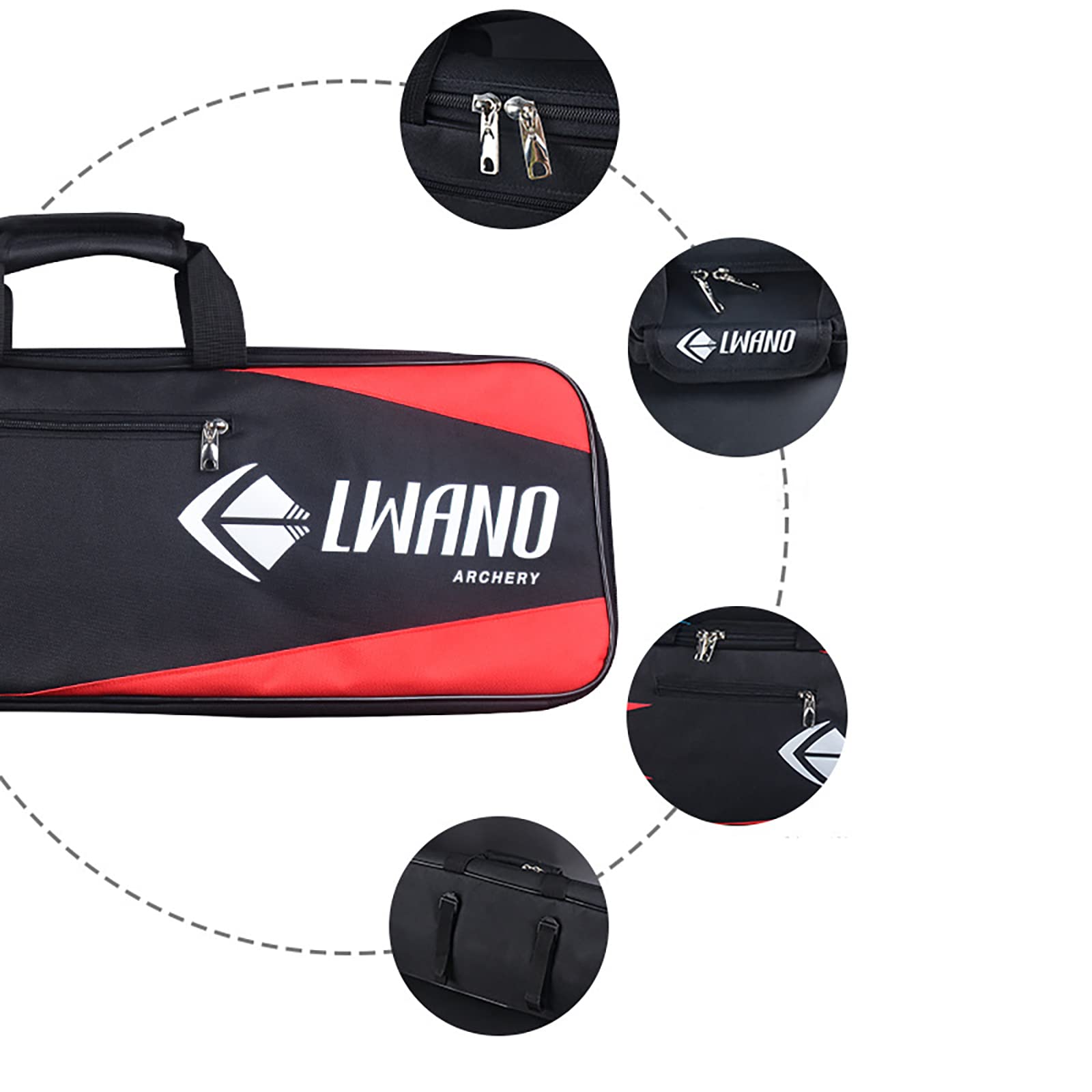 FAMKIT Archery Takedown - Custodia per arco ricurvo, multi tasche, per accessori da caccia con arco ricurvo