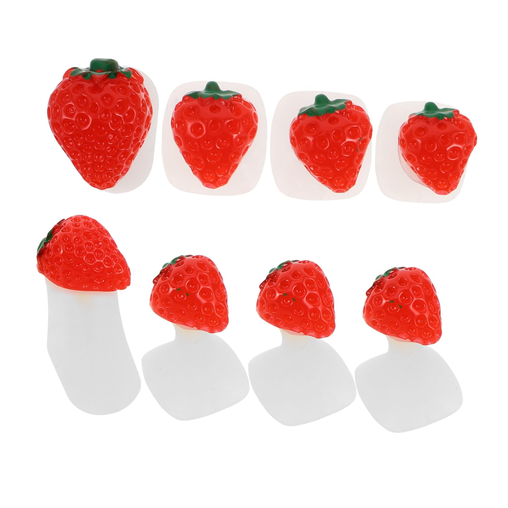 PartyKindom Fruit Toe Separators Set 8pcs Nail Art Toe Dividers for Nail Care Tools Washable