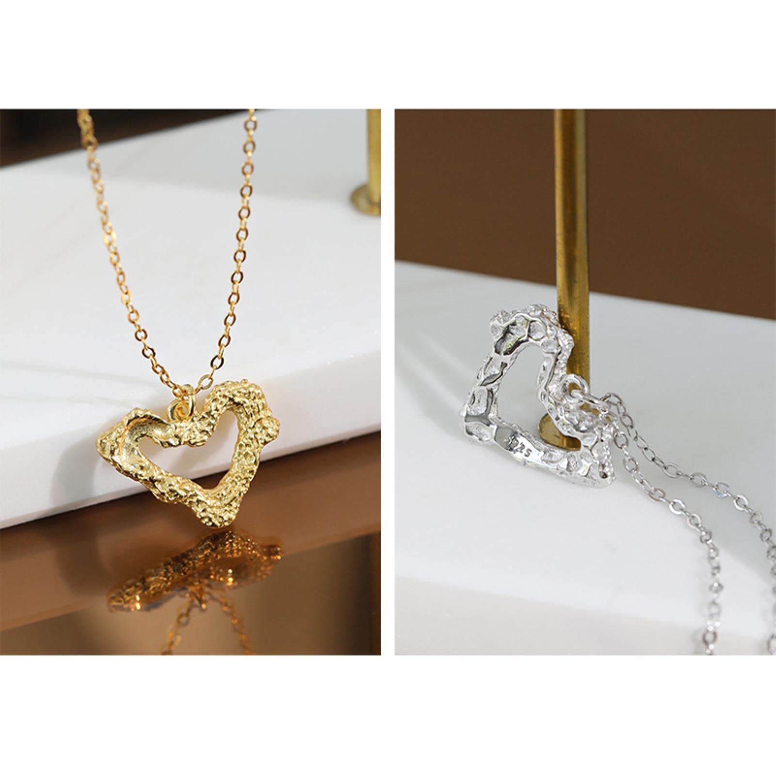Collana per coppie di accessori con catena a cuore vintage per gioielli da sposa per feste e amanti