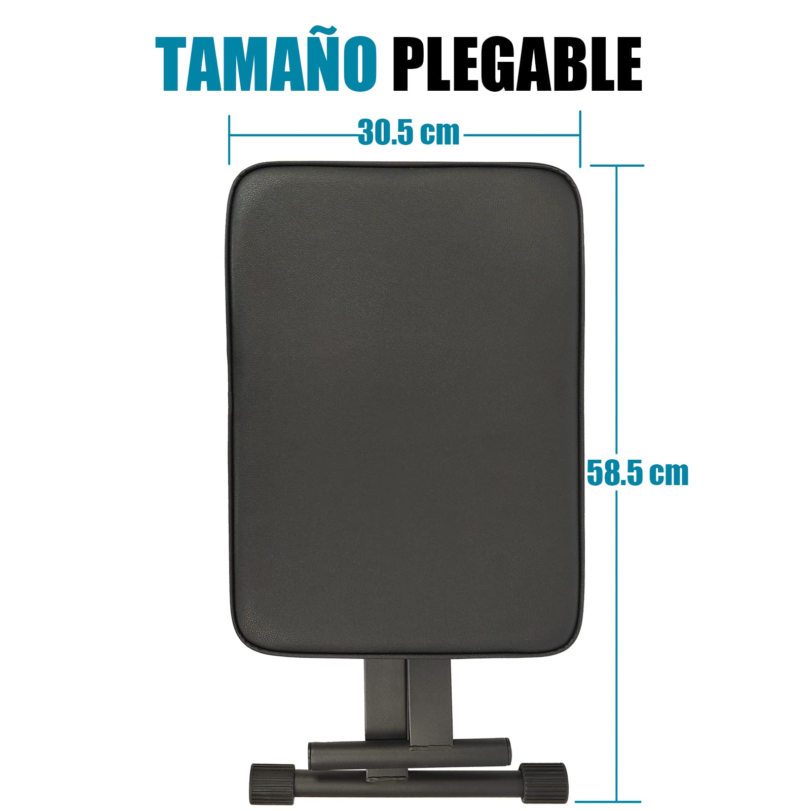 GLEAM Banco de Teclado Acolchado Estilo X Ajustable Altura Negro